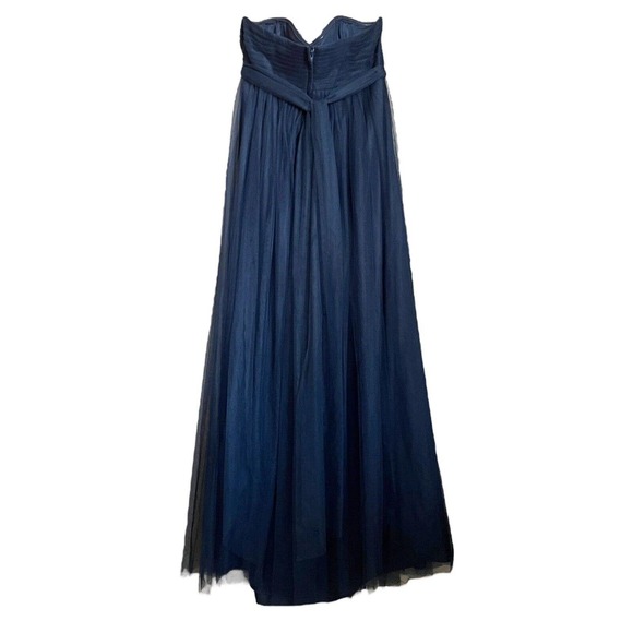 Jenny Yoo Annabelle Convertible Strapless Formal Prom Gown Dress Navy Blue Sz 6 - Picture 3 of 7